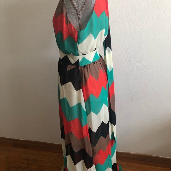 Art &Co long Dress sleeveless multi colors beautiful design - Picture 3 of 8